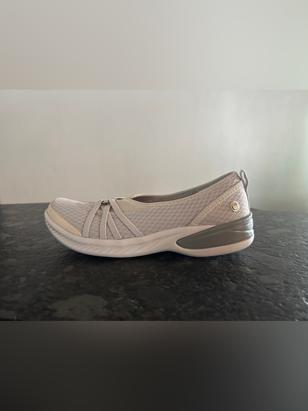LifeStride BZees Light Gray Women's Niche Slip-On Comfort Ballet Flat